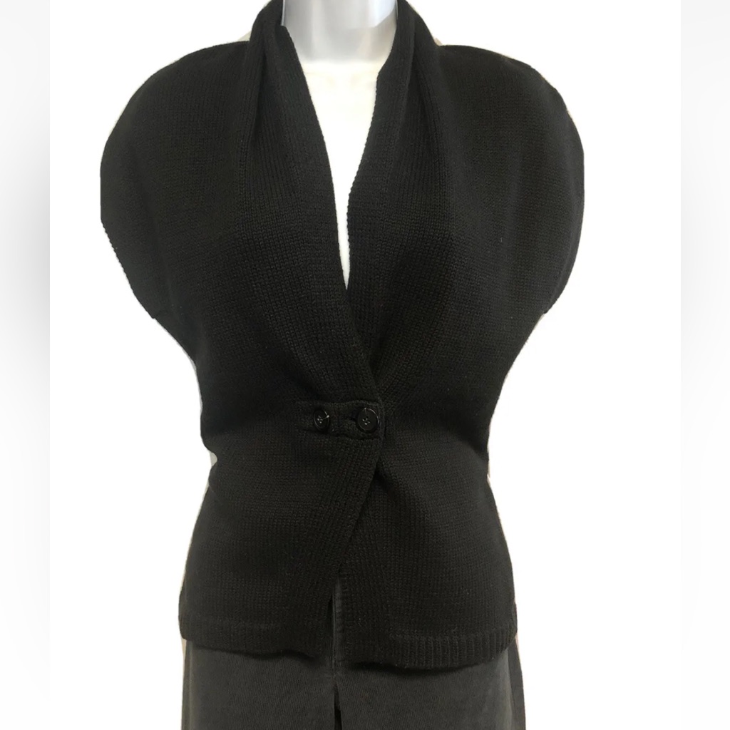 Women’s Worth Black Sleeveless Cardigan Sweater Size S